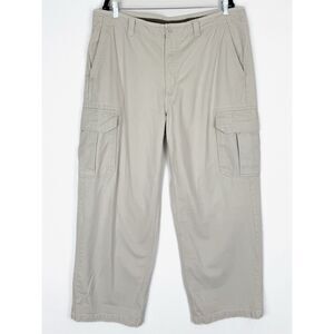 Vtg Y2K Gap‎ Pants Mens 38x30 Beige Khaki Standard Cargo Baggy Loose Streetwear